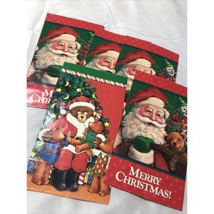 Vintage Holiday Jeanmarie Creations Christmas Treat Paper Gift Bags Lot Of 5